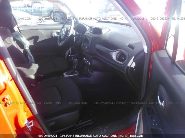 ZACCJBAB4HPE69913 - 2017 JEEP RENEGADE SPORT Կարմիր լուսանկար 5