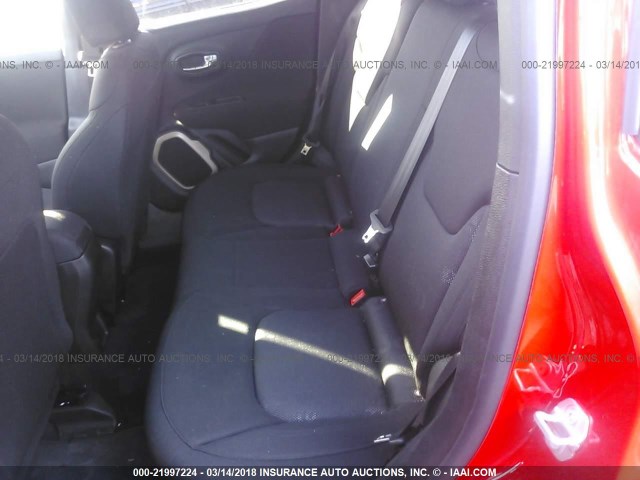 ZACCJBAB4HPE69913 - 2017 JEEP RENEGADE SPORT Կարմիր լուսանկար 8
