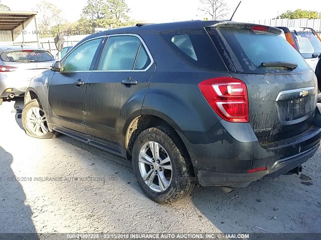 2GNALBEK9H1521937 - 2017 CHEVROLET EQUINOX LS GRAY photo 3