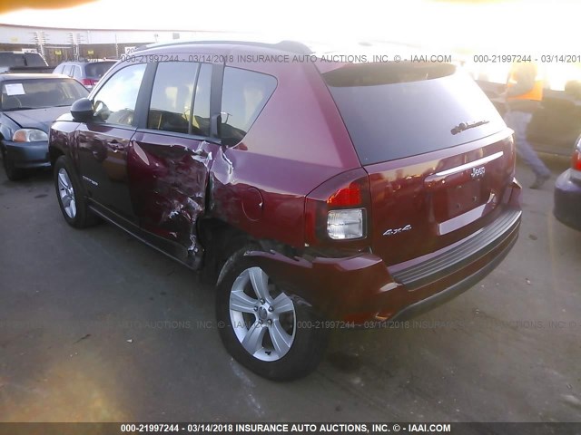 1C4NJDBB8GD617612 - 2016 JEEP COMPASS SPORT RED photo 3