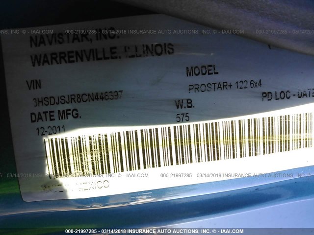 3HSDJSJR8CN448397 - 2012 INTERNATIONAL PROSTAR Көк фото 10
