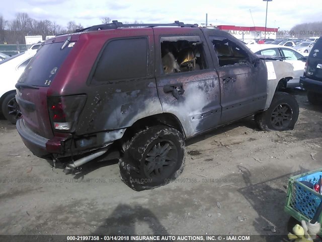 1J4GR48K45C709371 - 2005 JEEP GRAND CHEROKEE LAREDO/COLUMBIA/FREEDOM 勃艮第红 照片 4