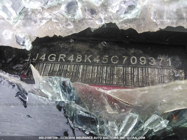 1J4GR48K45C709371 - 2005 JEEP GRAND CHEROKEE LAREDO/COLUMBIA/FREEDOM 勃艮第红 照片 9