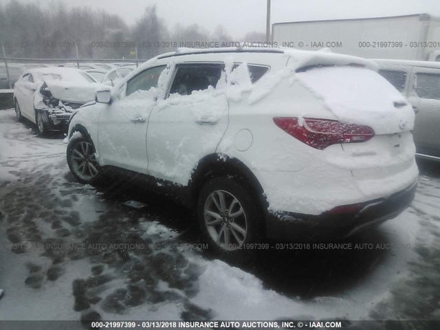 5XYZUDLA1GG306863 - 2016 HYUNDAI SANTA FE SPORT  WHITE photo 3