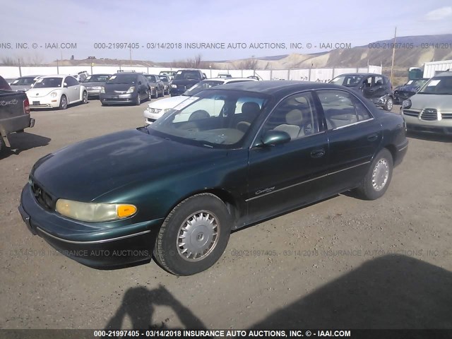 2G4WS52M1W1537339 - 1998 BUICK CENTURY CUSTOM GREEN photo 2