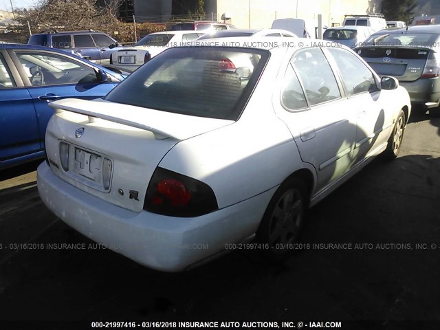 3N1AB51D34L729683 - 2004 NISSAN SENTRA SE-R SPEC V WHITE photo 4