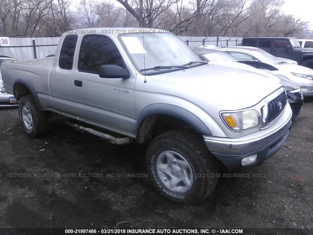 5TEWM72N63Z209490 - 2003 TOYOTA TACOMA XTRACAB SILVER photo 1