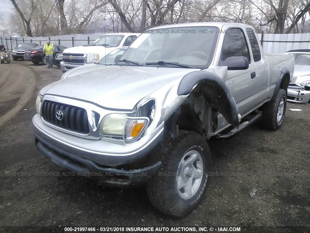 5TEWM72N63Z209490 - 2003 TOYOTA TACOMA XTRACAB SILVER photo 2