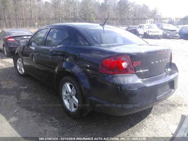 1B3BD1FB4BN605142 - 2011 DODGE AVENGER MAINSTREET BLACK photo 3