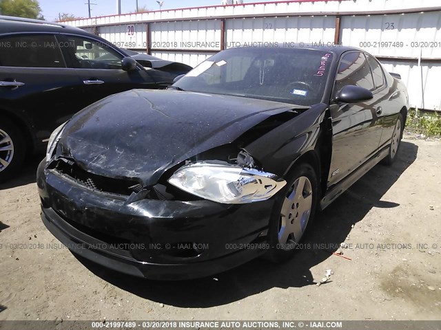 2G1WL15C869432661 - 2006 CHEVROLET MONTE CARLO SS შავი ფოტო 2