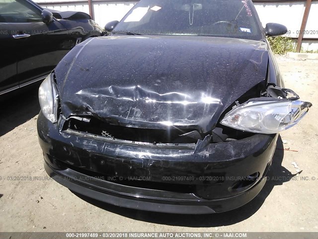 2G1WL15C869432661 - 2006 CHEVROLET MONTE CARLO SS შავი ფოტო 6