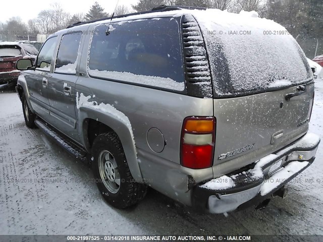 3GNFK16T41G101378 - 2001 CHEVROLET SUBURBAN K1500 SILVER photo 3