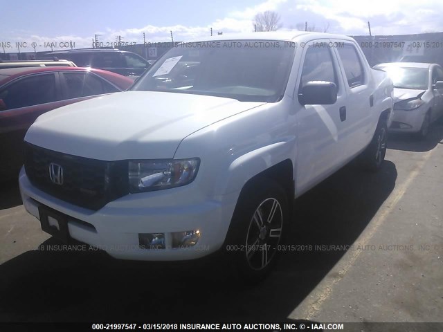 5FPYK1F73DB012584 - 2013 HONDA RIDGELINE SPORT WHITE photo 2