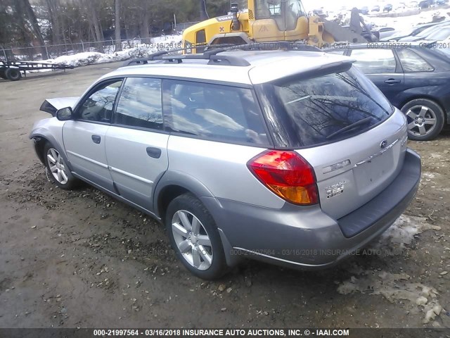 4S4BP61C767325773 - 2006 SUBARU LEGACY OUTBACK 2.5I SILVER photo 3