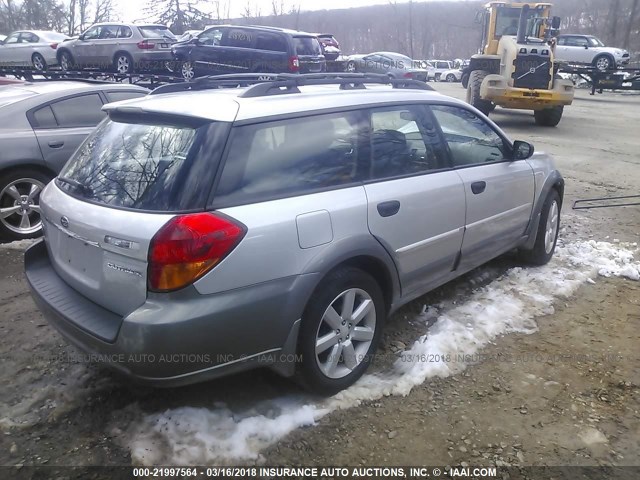 4S4BP61C767325773 - 2006 SUBARU LEGACY OUTBACK 2.5I SILVER photo 4