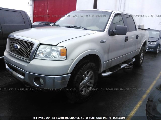 1FTPW14V76FB29237 - 2006 FORD F150 SUPERCREW SILVER photo 2