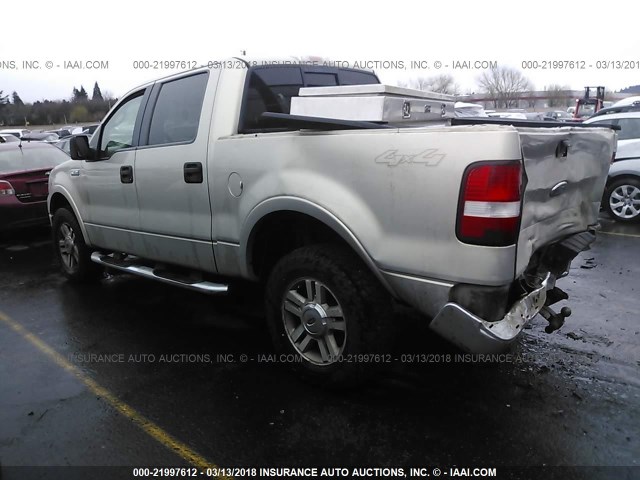 1FTPW14V76FB29237 - 2006 FORD F150 SUPERCREW SILVER photo 3