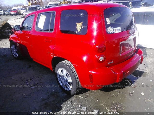 3GNCA33B29S500828 - 2009 CHEVROLET HHR LS RED photo 3
