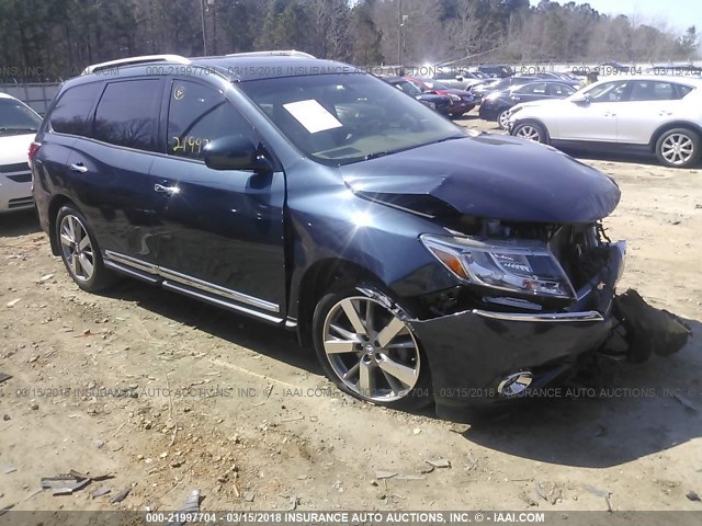 5N1AR2MN3DC647407 - 2013 NISSAN PATHFINDER S/SV/SL/PLATINUM 蓝色 照片 1
