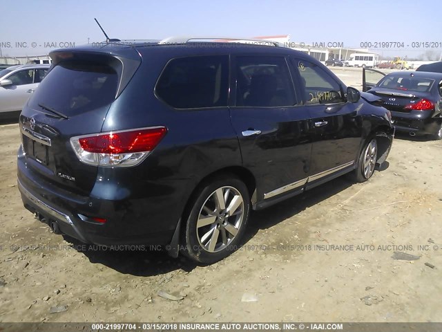 5N1AR2MN3DC647407 - 2013 NISSAN PATHFINDER S/SV/SL/PLATINUM 蓝色 照片 4