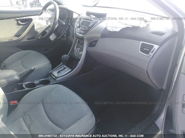 KMHDH4AE2DU717814 - 2013 HYUNDAI ELANTRA GLS/LIMITED SILVER photo 5