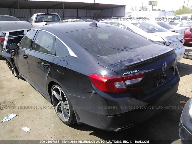 1HGCV1F34JA053741 - 2018 HONDA ACCORD SPORT 黑色 照片 3