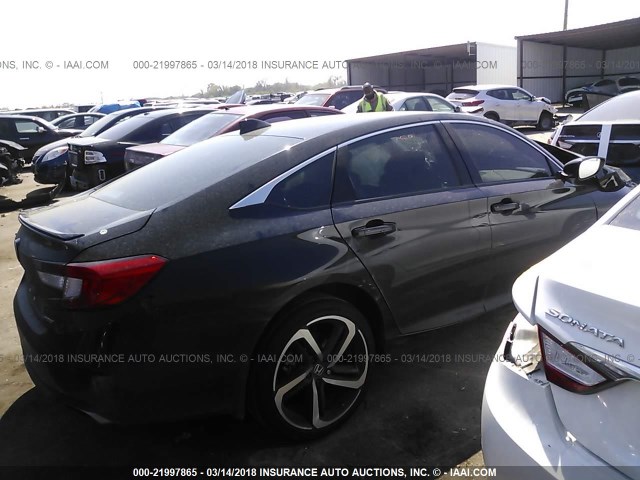 1HGCV1F34JA053741 - 2018 HONDA ACCORD SPORT BLACK photo 4