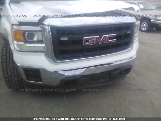 1GTV2TEC3EZ234205 - 2014 GMC SIERRA K1500 WHITE photo 6