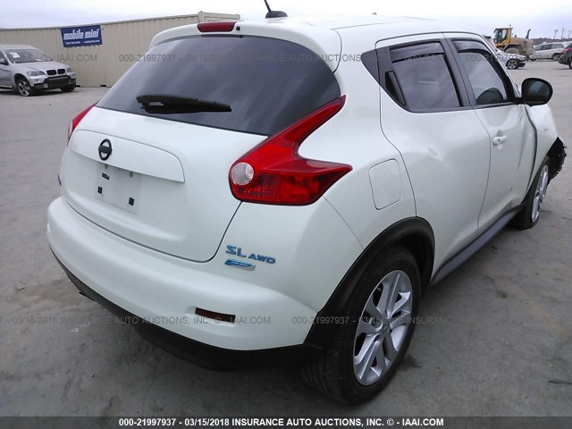 JN8AF5MV0CT118627 - 2012 NISSAN JUKE S/SV/SL WHITE photo 4