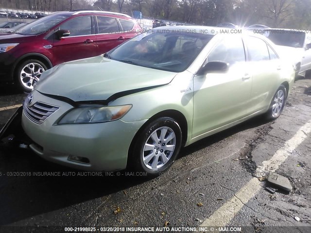 JTNBB46K073017422 - 2007 TOYOTA CAMRY NEW GENERAT HYBRID GREEN photo 2