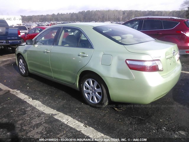 JTNBB46K073017422 - 2007 TOYOTA CAMRY NEW GENERAT HYBRID GREEN photo 3