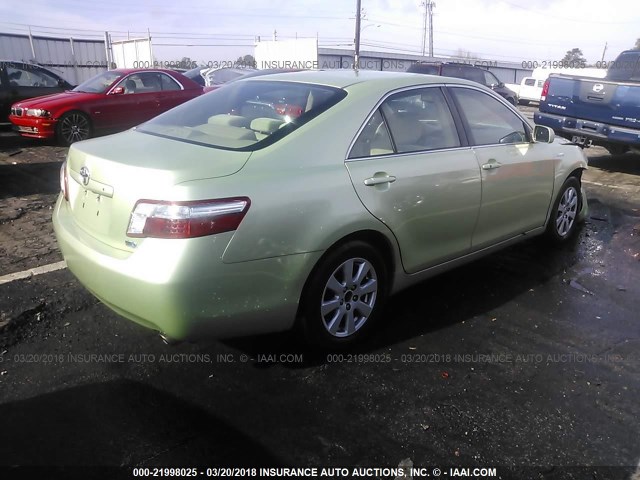 JTNBB46K073017422 - 2007 TOYOTA CAMRY NEW GENERAT HYBRID GREEN photo 4