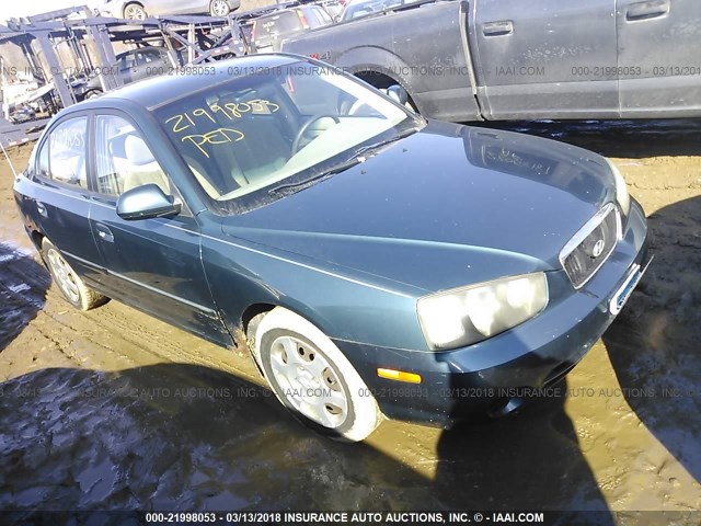 KMHDN45D22U269520 - 2002 HYUNDAI ELANTRA GLS/GT TURQUOISE photo 1