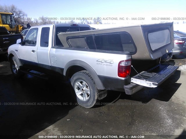 1FTZR45E22PB20868 - 2002 FORD RANGER SUPER CAB SILVER photo 3