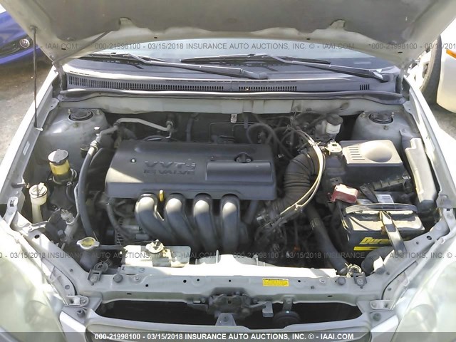 1NXBR32E93Z161433 - 2003 TOYOTA COROLLA CE/LE/S SILVER photo 10