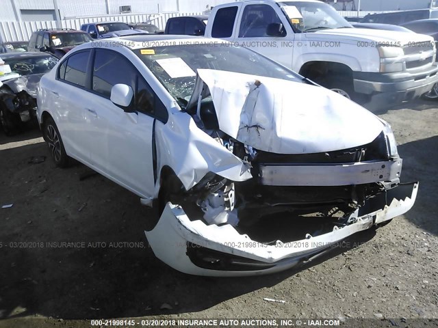 19XFB2F91DE035259 - 2013 HONDA CIVIC EXL WHITE photo 1