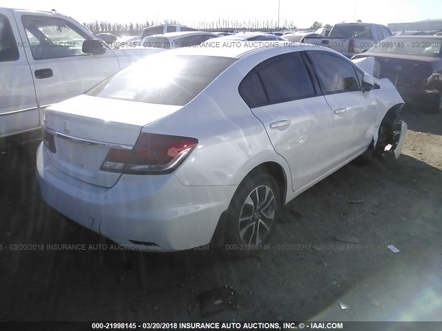 19XFB2F91DE035259 - 2013 HONDA CIVIC EXL WHITE photo 4