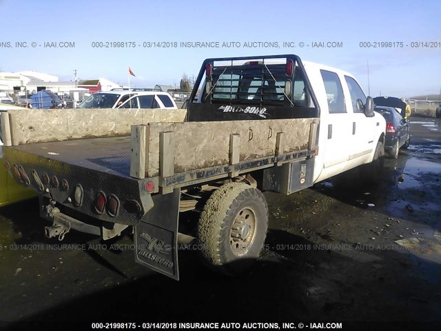 1FTSW31FX1ED12634 - 2001 FORD F350 SRW SUPER DUTY WHITE photo 4