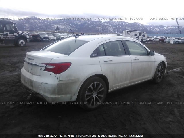 1C3CCBCG9DN515746 - 2013 CHRYSLER 200 LIMITED WHITE photo 4