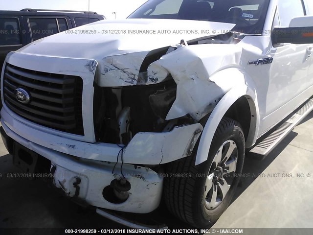 1FTEW1C87AKC34508 - 2010 FORD F150 SUPERCREW WHITE photo 6