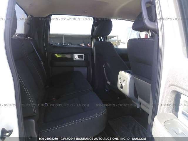 1FTEW1C87AKC34508 - 2010 FORD F150 SUPERCREW WHITE photo 8