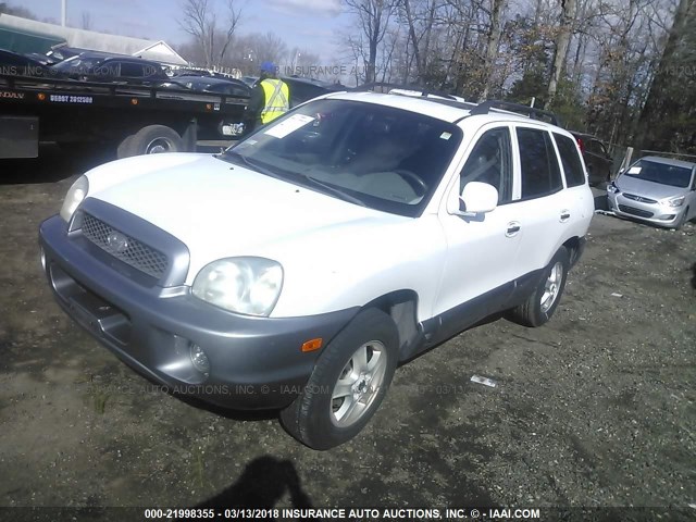 KM8SC73E53U497412 - 2003 HYUNDAI SANTA FE GLS/LX WHITE photo 2