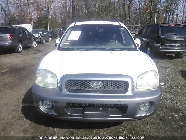 KM8SC73E53U497412 - 2003 HYUNDAI SANTA FE GLS/LX WHITE photo 6