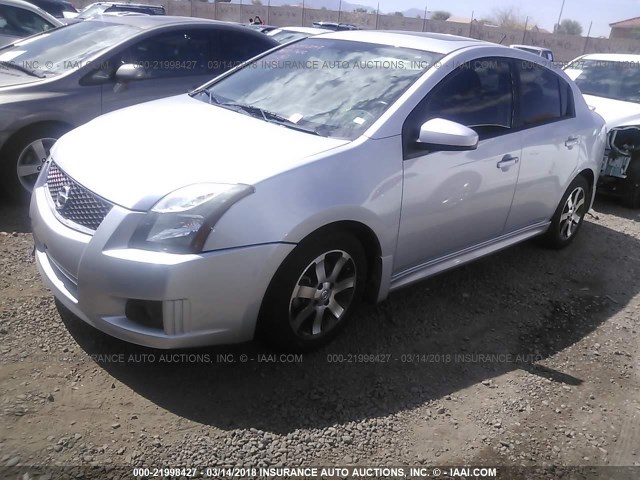 3N1AB6AP6CL706526 - 2012 NISSAN SENTRA 2.0/2.0S/SR/2.0SL SILVER photo 2