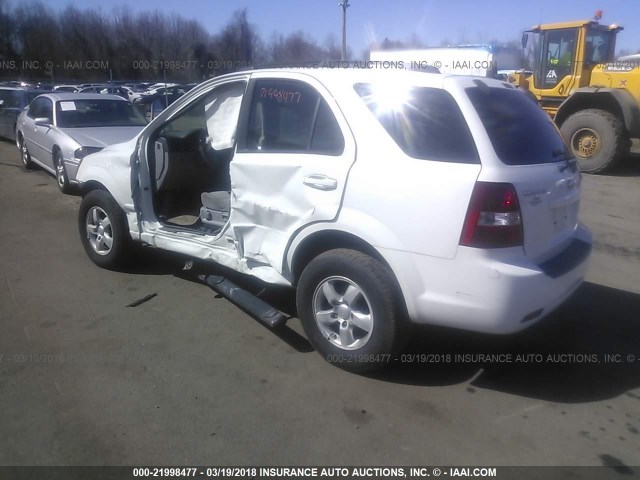 KNDJC735595873173 - 2009 KIA SORENTO LX/EX WHITE photo 3