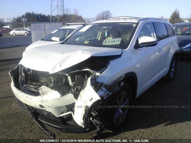 5TDKKRFH5ES011004 - 2014 TOYOTA HIGHLANDER XLE თეთრი ფოტო 2