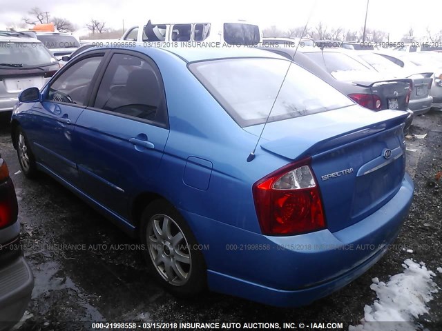 KNAFE121955163244 - 2005 KIA NEW SPECTRA LX/EX BLUE photo 3