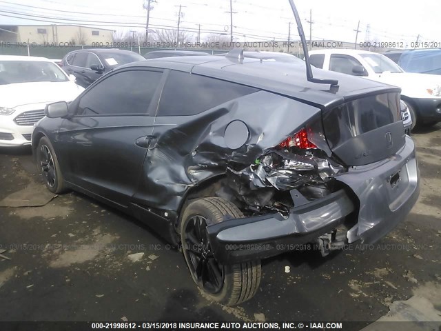 JHMZF1D60ES000181 - 2014 HONDA CR-Z EX GRAY photo 3