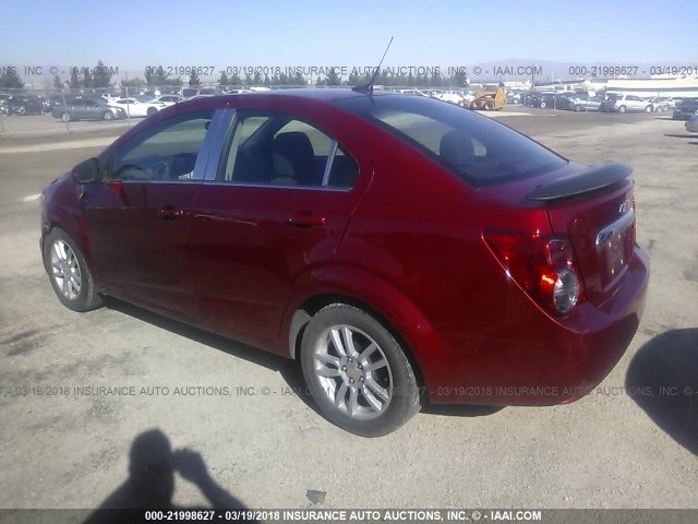 1G1JC5SH2C4229622 - 2012 CHEVROLET SONIC LT RED photo 3