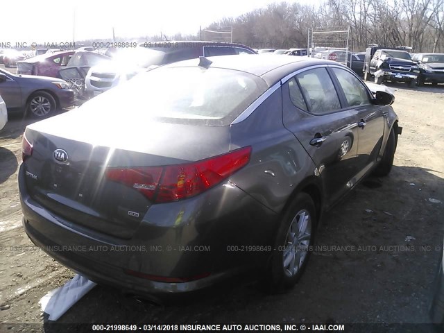 1G11A5SA7DF304846 - 2013 CHEVROLET MALIBU LS 灰色 照片 4